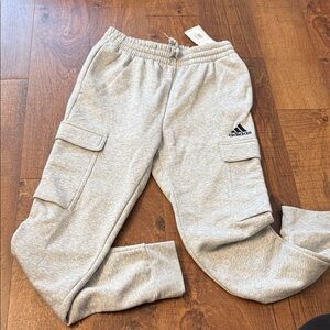 adidas Light Gray Cargo Jogger Sweatpants